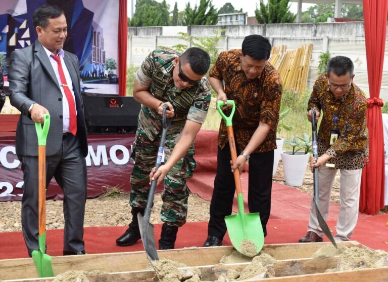 Kasiren Progar Korem 043/Gatam Hadiri Peletakan Batu Pertama Gedung KPP Pratama Natar