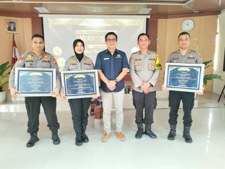 Bidkeu Polda Lampung Terima Award Dalam Treasury Awards Kanwil DJPb Provinsi Lampung