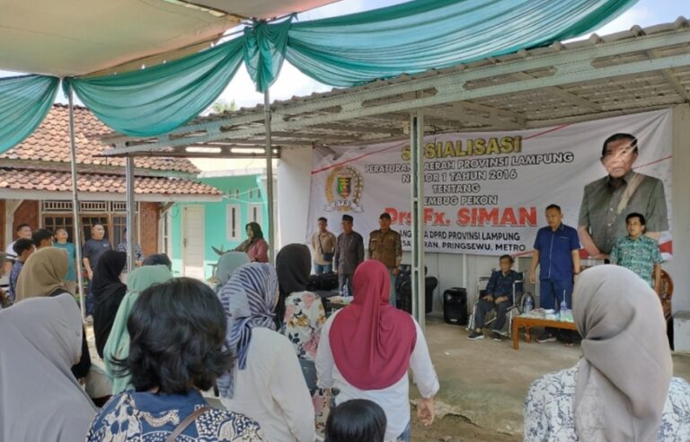 Drs. Fx Siman Anggota DPRD Lampung Gelar Sosper Nomor 1 Tahun 2016